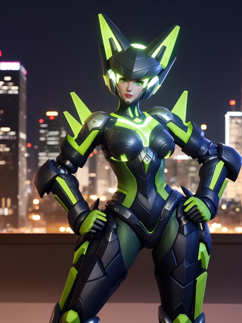 00184-3150248390-WZRYsunshangxiangMRJJ, 1girl, solo, green eyes, helmet, power armor, glowing, lips, standing,_lora_WZRYsunshangxiangMRJJ_0.75_,c.png